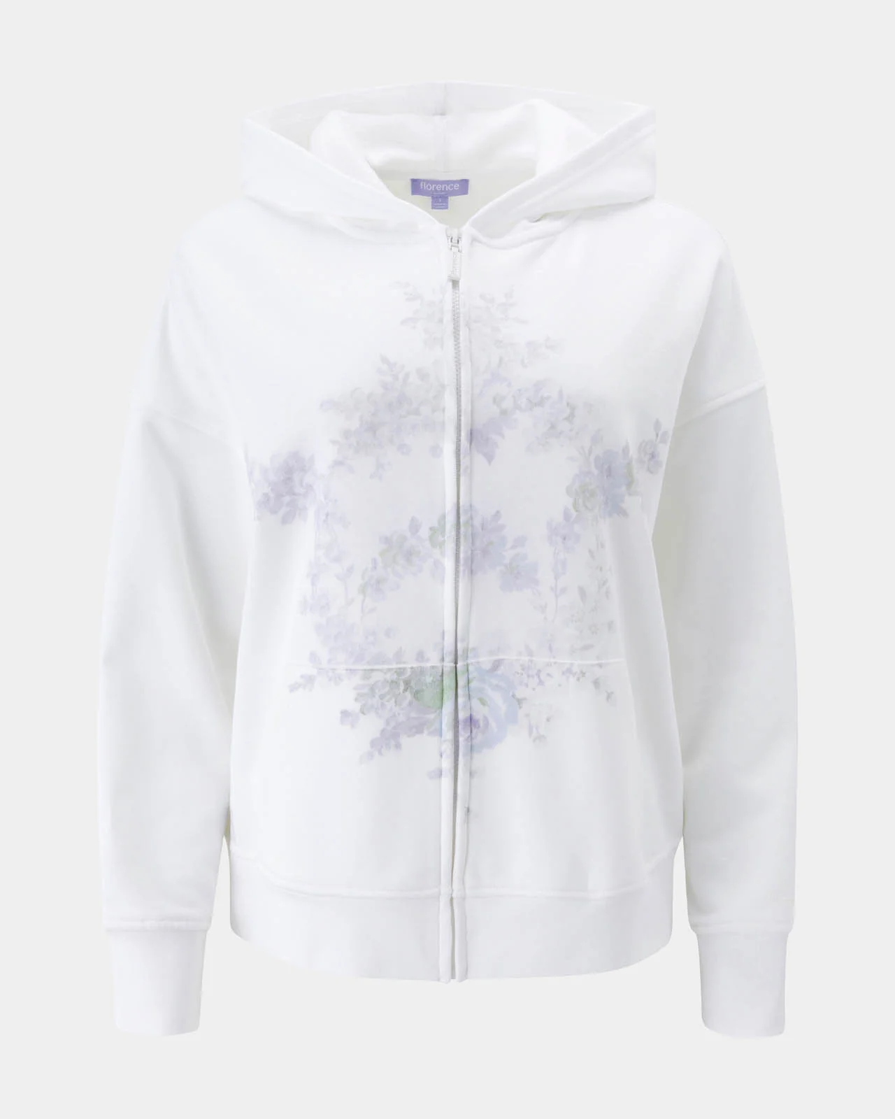 Cozy Crush Oversized Floral Zip Hoodie - Image 2