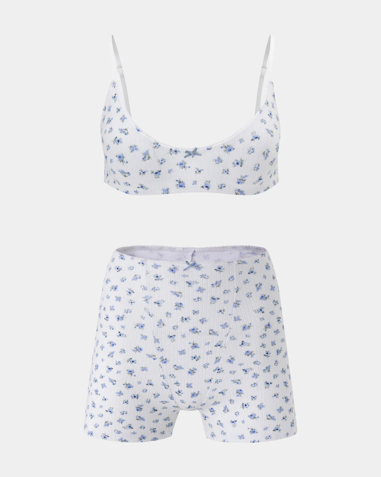 Ditsy Pointelle Bralette & Boxer Set - Image 2