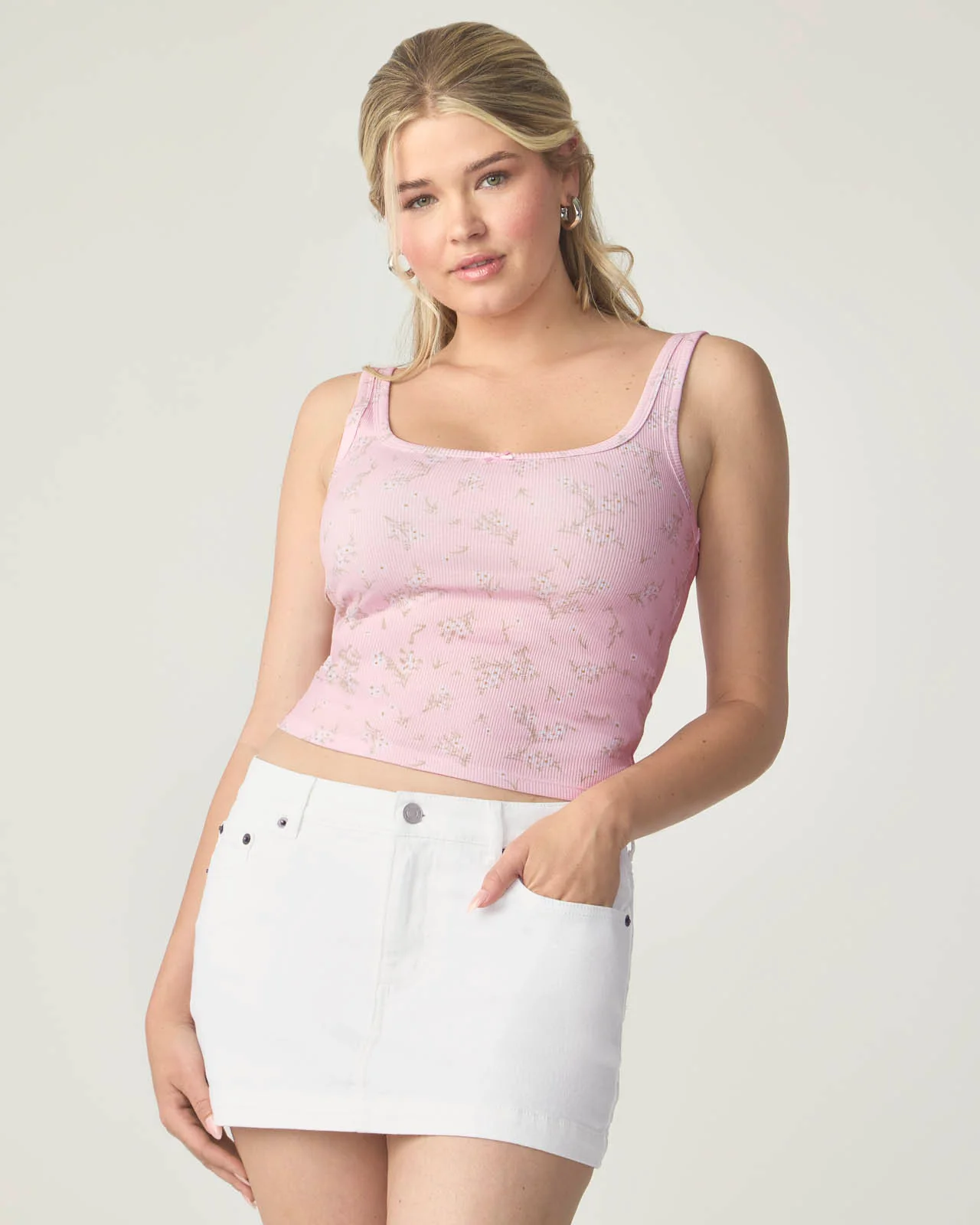 Garden Party Ribbed Sleep Tank - Image 3