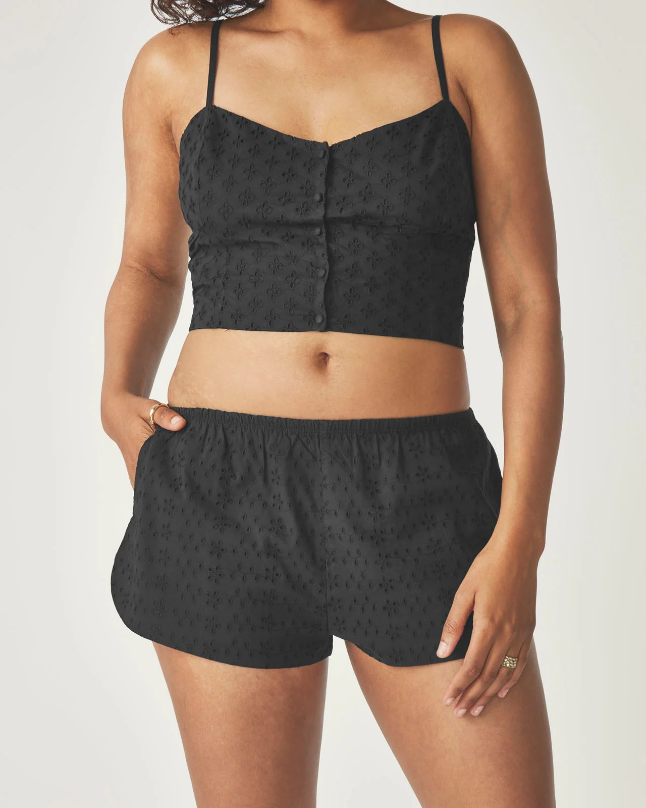Over the Moon Eyelet Shortie
